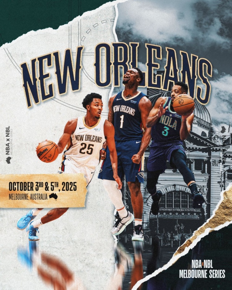 官方：鹈鹕将于今年10月在澳大利亚与NBL球队进行两场季前赛